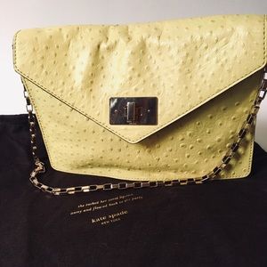Kate Spade Ostrich embossed chain strap bag